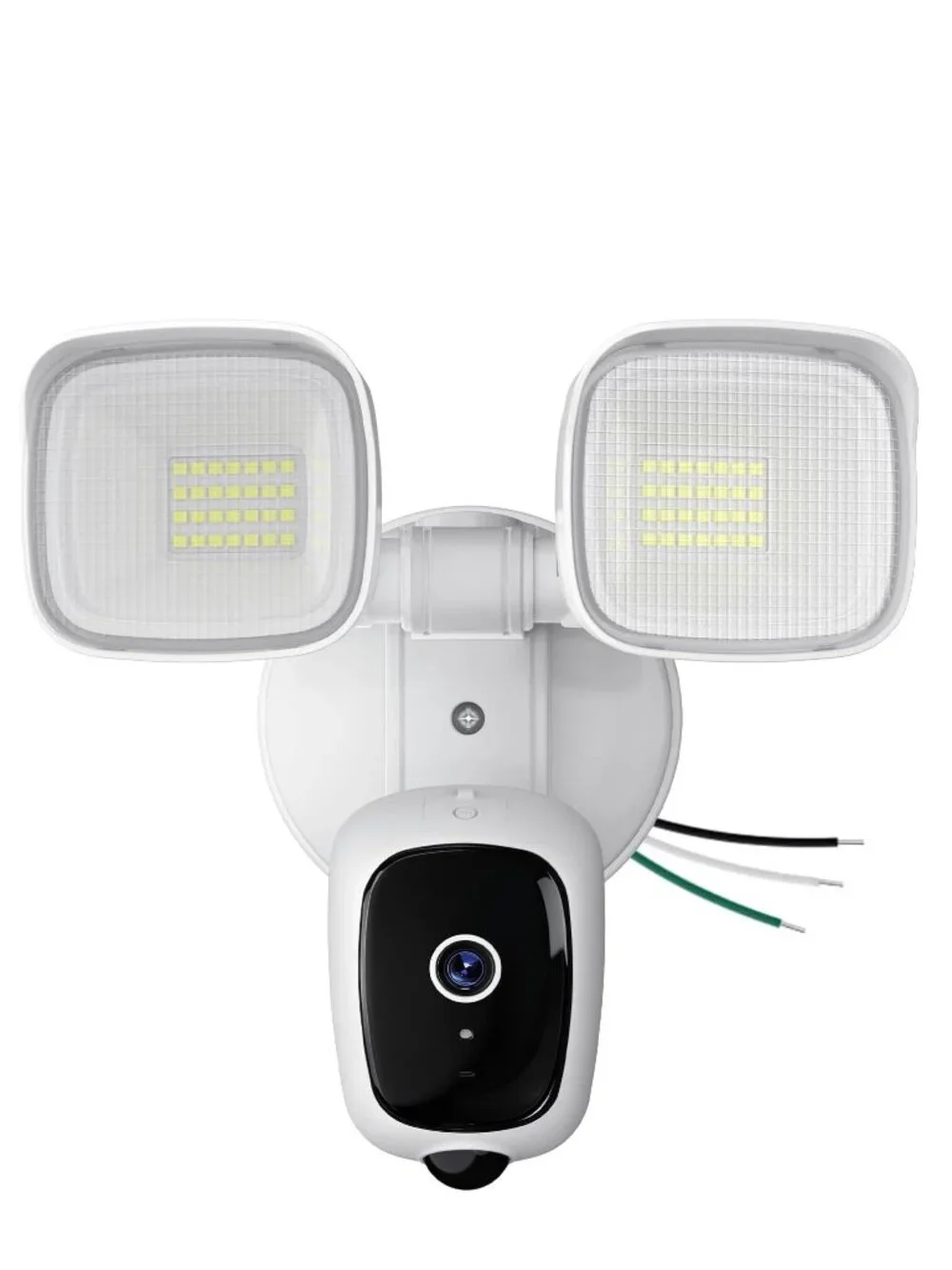 New: 2K Hardwired Flood Light Camera (Cream) - Alexa / Google Nest Compatible